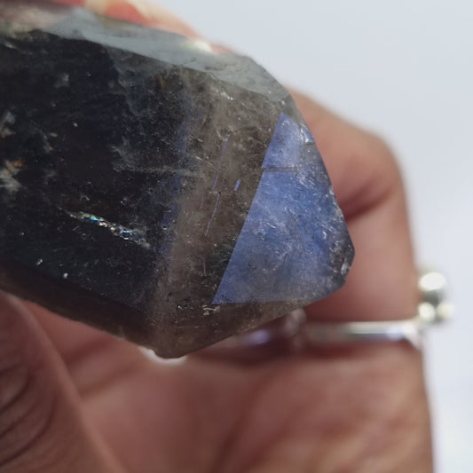 Self-healed, Smoky Quartz with an Enhydro, Malawi