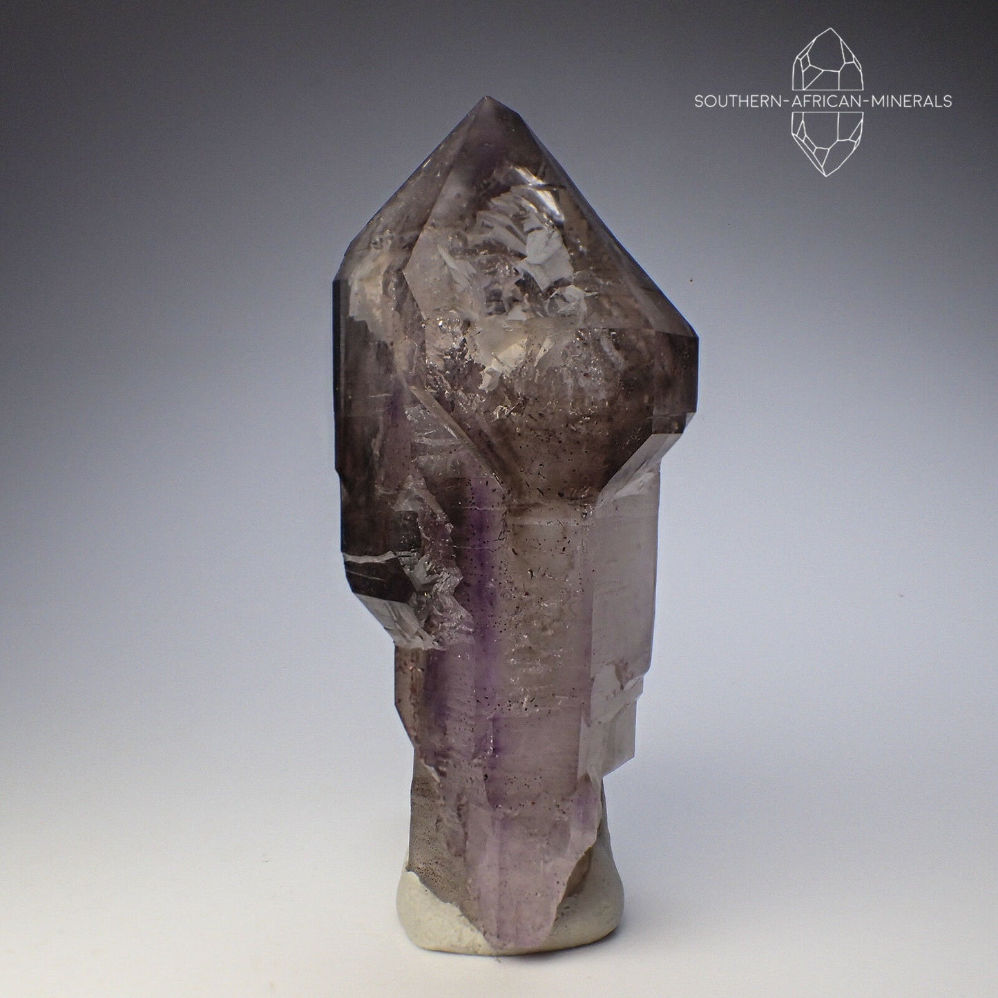 Brandberg Lustrous Amethyst Smoky Quartz Crystal Sceptre, Goboboseb, Namibia