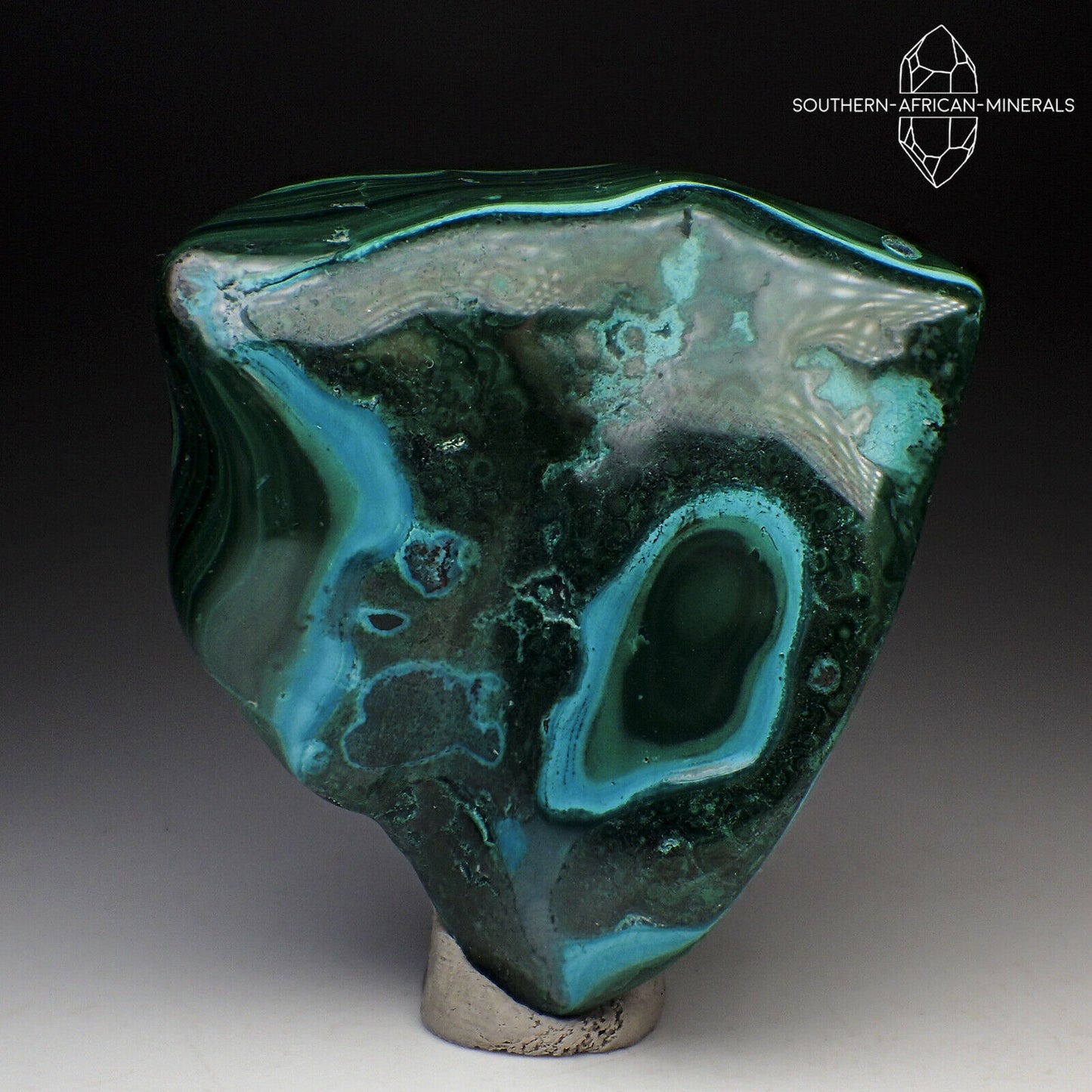 Polished Malachite and Chrysocolla Specimen, Katanga Province, DRC
