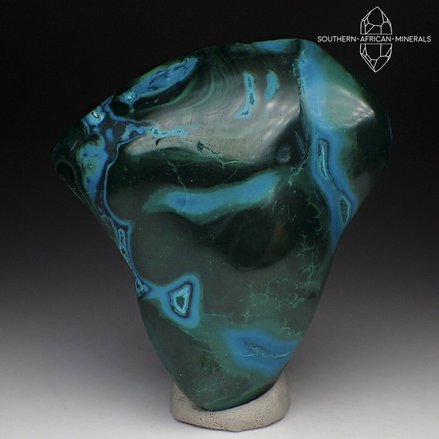 Polished Malachite and Chrysocolla Specimen, Katanga Province, DRC