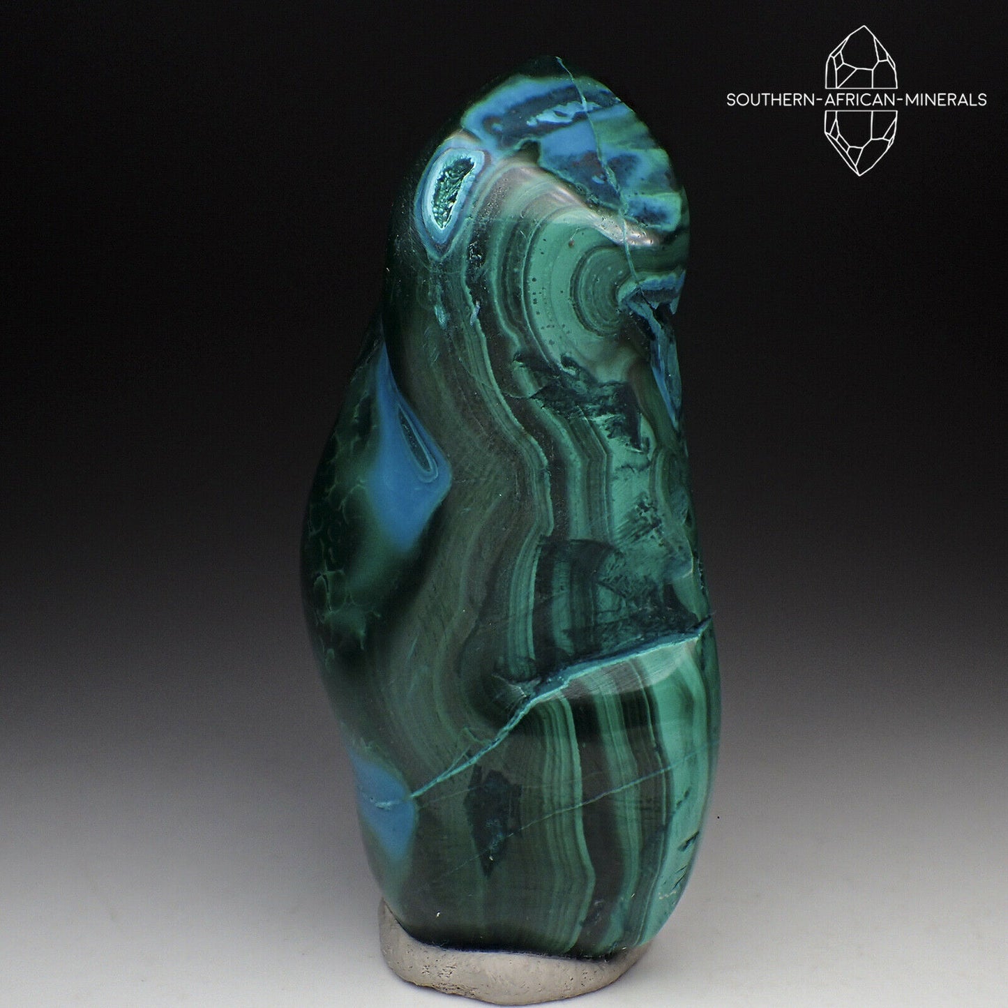 Polished Malachite and Chrysocolla Specimen, Katanga Province, DRC