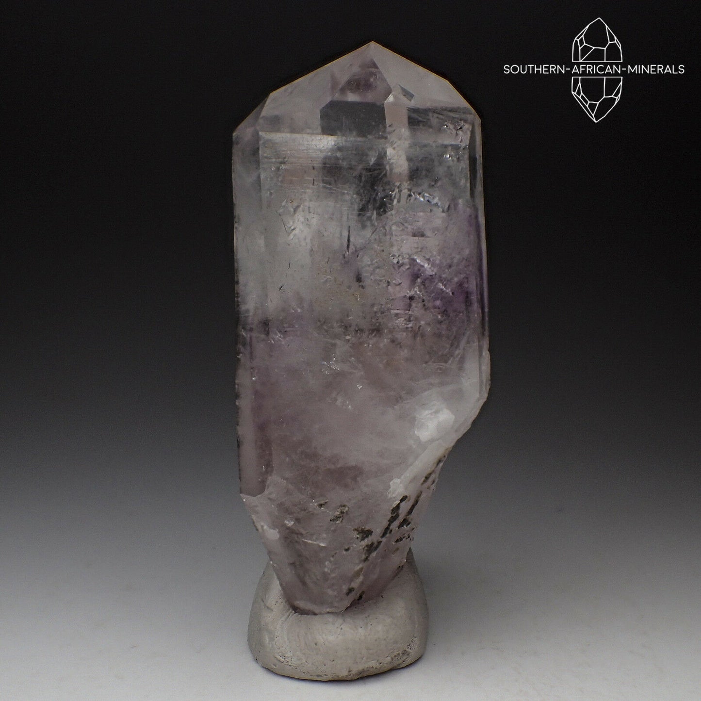 Brandberg Lustrous Amethyst Smoky Enhydro Quartz Crystal, Goboboseb, Namibia