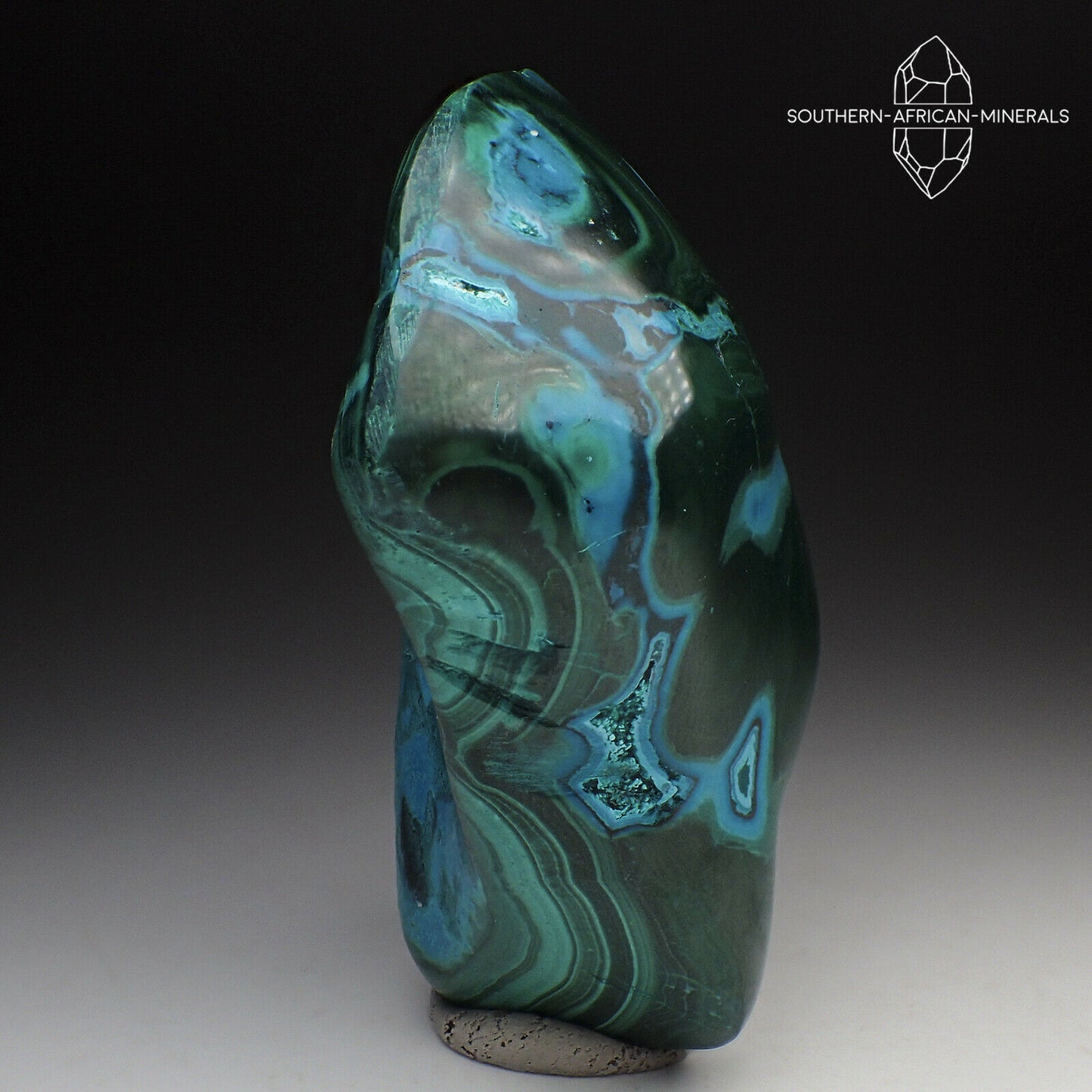 Polished Malachite and Chrysocolla Specimen, Katanga Province, DRC