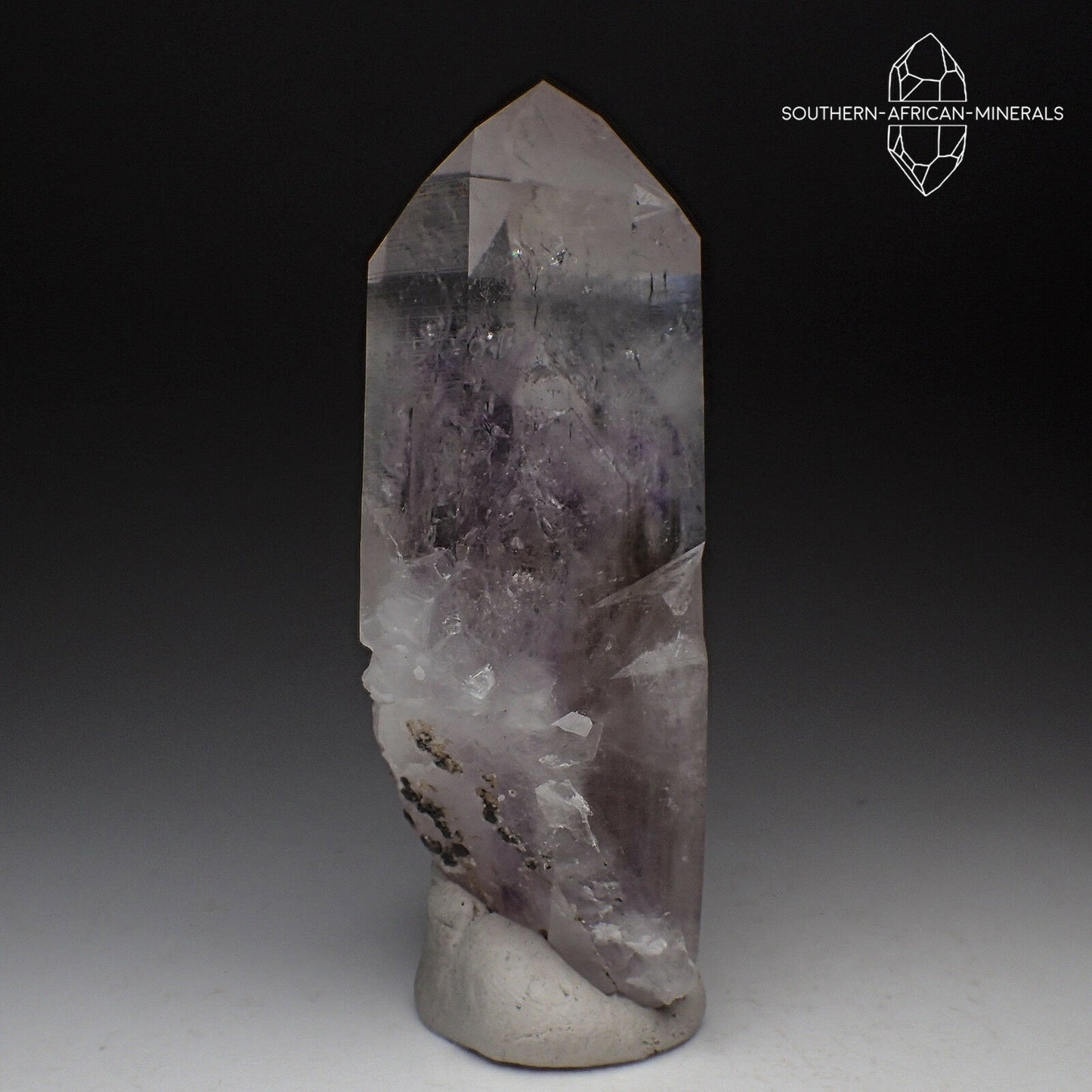 Brandberg Lustrous Amethyst Smoky Enhydro Quartz Crystal, Goboboseb, Namibia