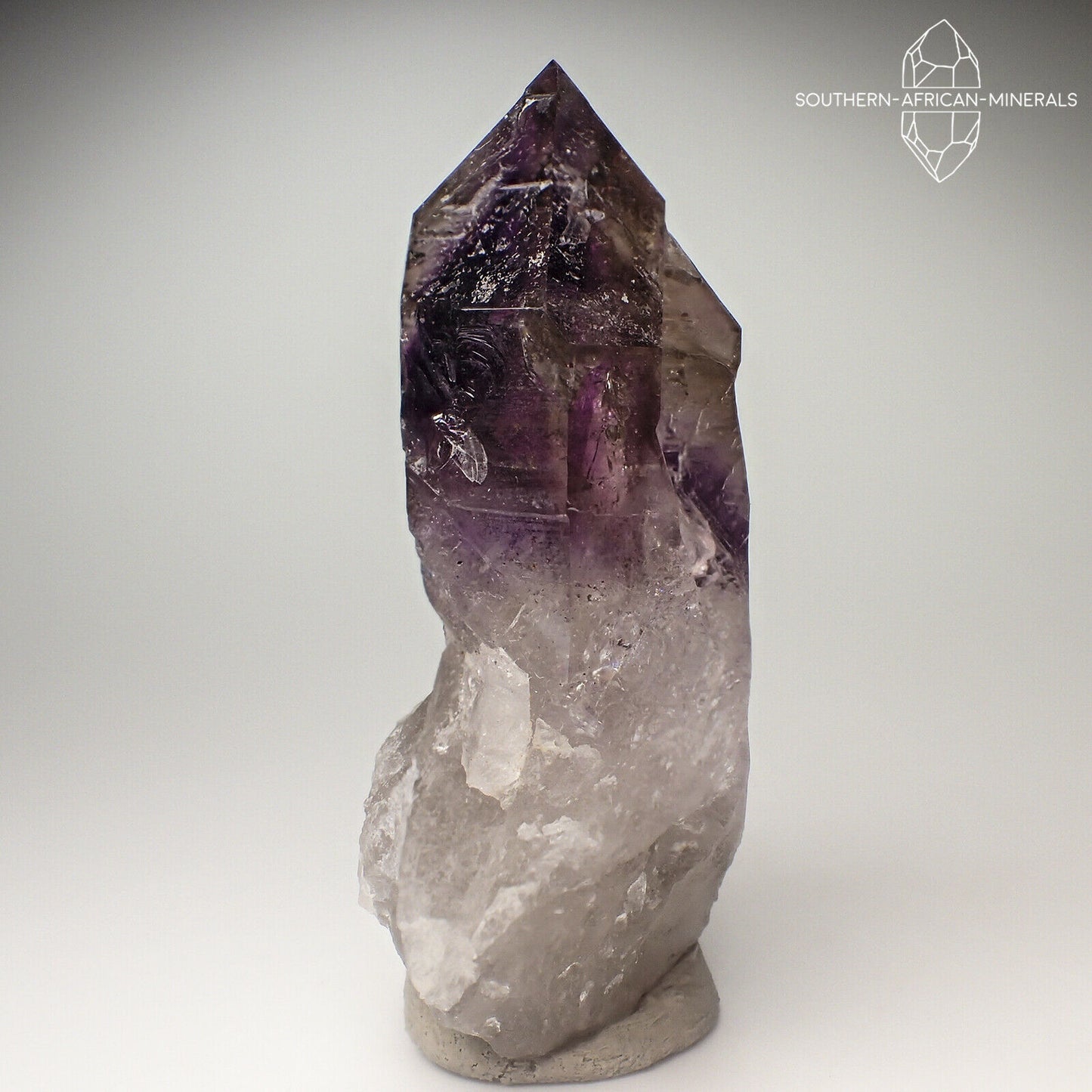 Brandberg Lustrous Royal Amethyst Smoky Phantom Quartz Crystal, Namibia