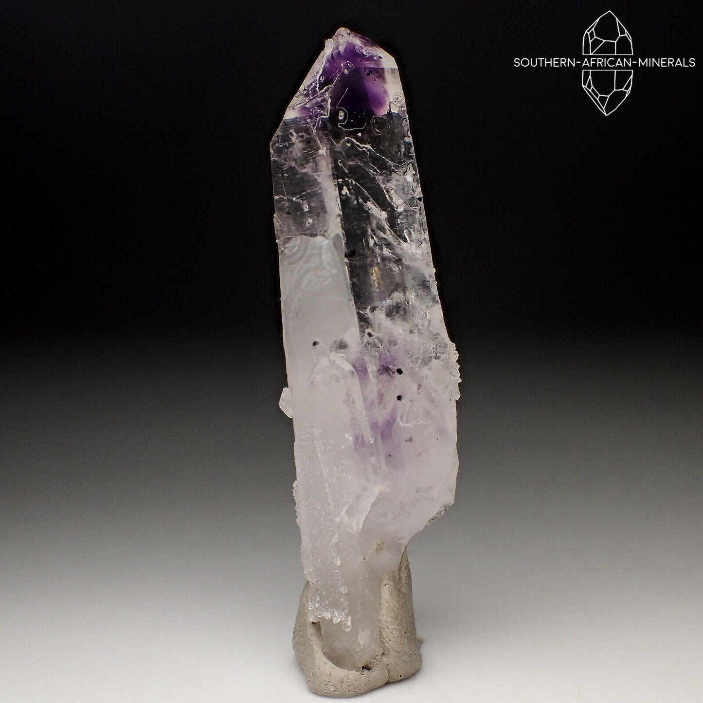 Brandberg Lustrous Amethyst Smoky Phantom Quartz Crystal, Goboboseb, Namibia