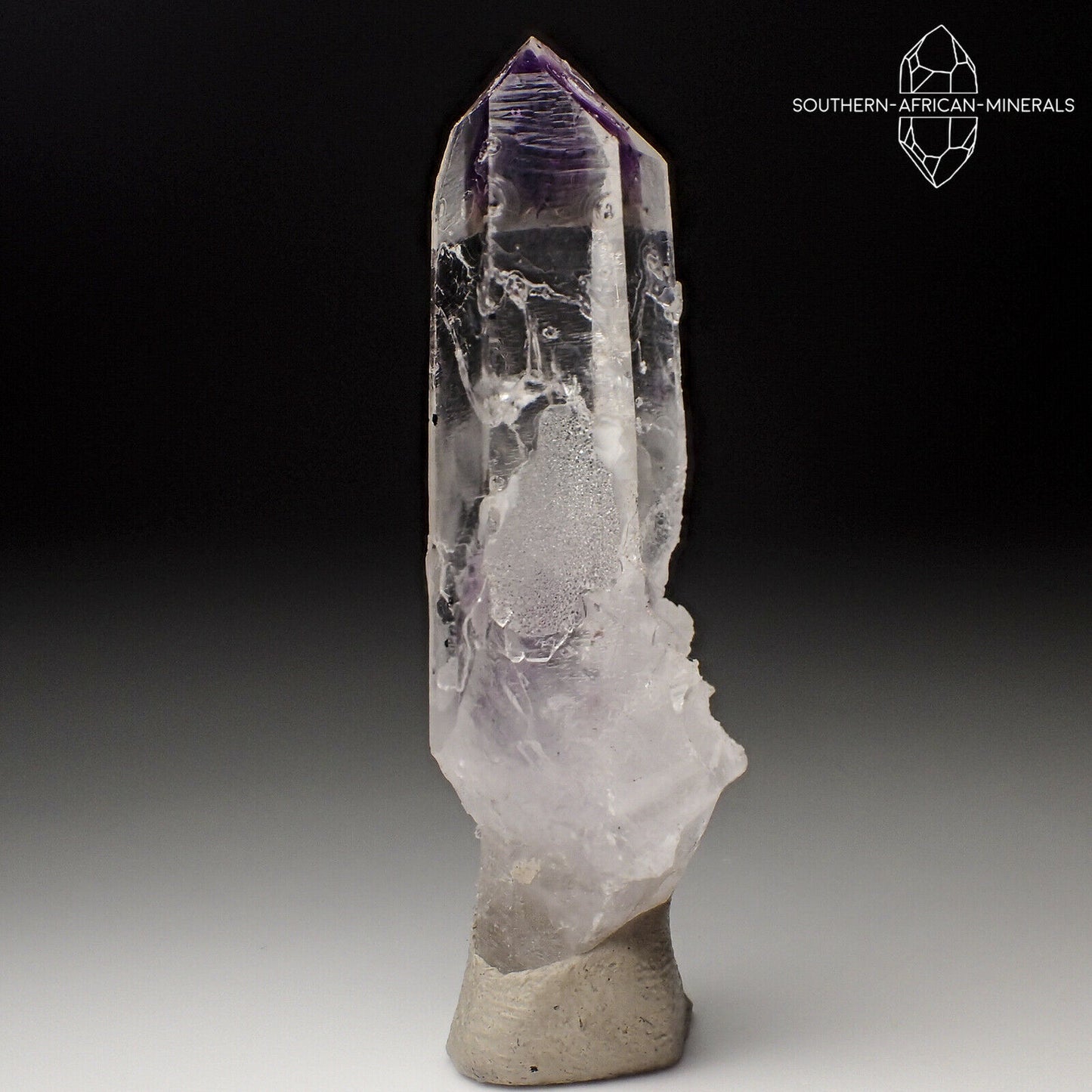 Brandberg Lustrous Amethyst Smoky Phantom Quartz Crystal, Goboboseb, Namibia