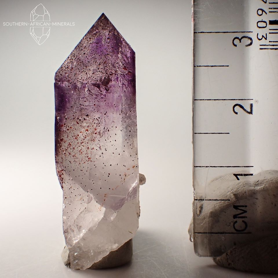 Brandberg Lustrous Amethyst Quartz Crystal with Hematite Inclusions, Goboboseb, Namibia