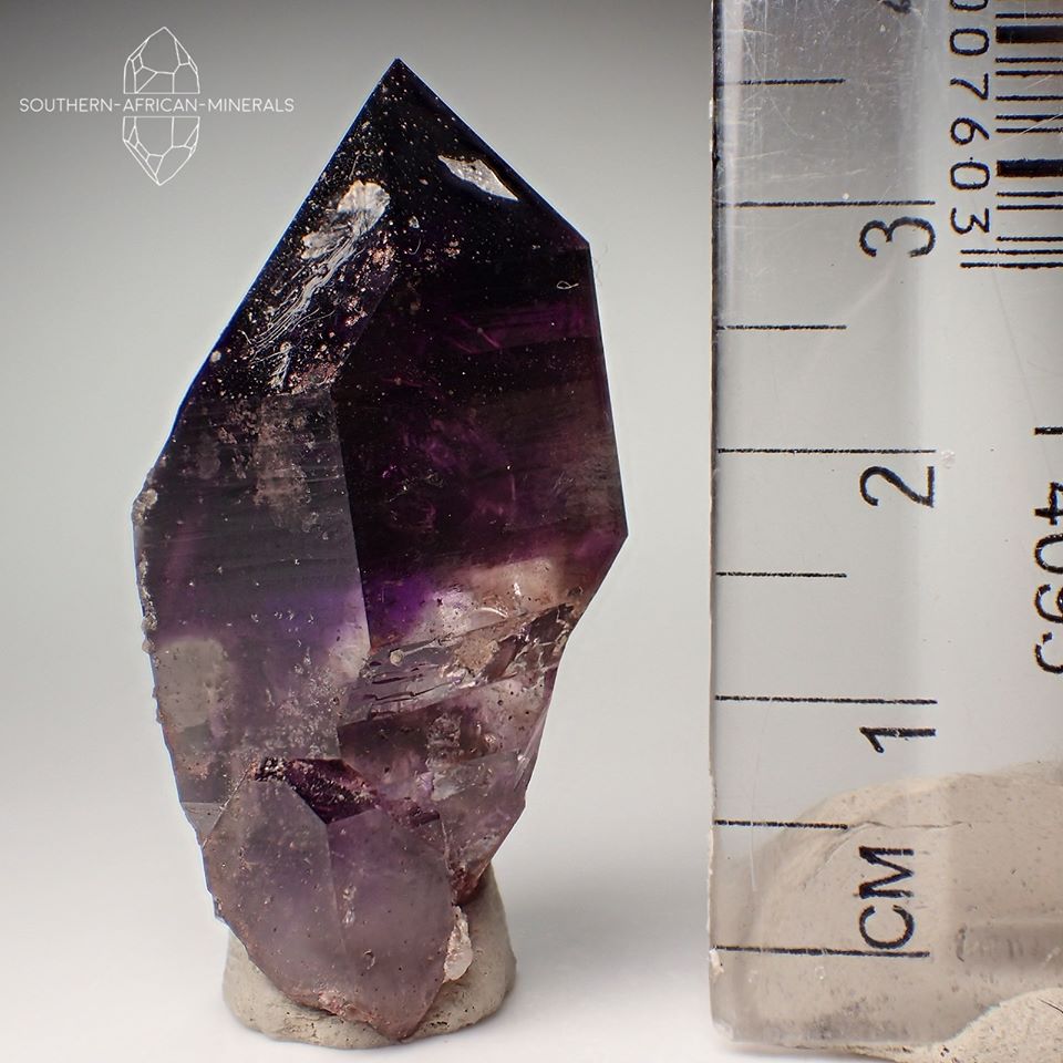 Brandberg Lustrous Royal Amethyst Phantom Smoky Quartz Crystal, Goboboseb, Namibia