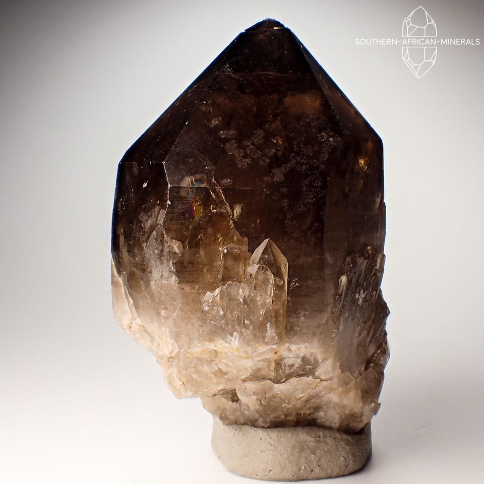 Smoky Citrine Quartz Crystal Specimen (Kundalini Quartz), Luena, Haut-Katanga, DRC