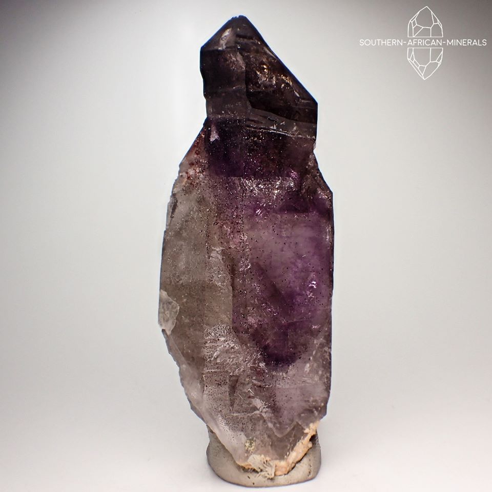 Brandberg Lustrous Amethyst Smoky Quartz Crystal, Goboboseb, Namibia