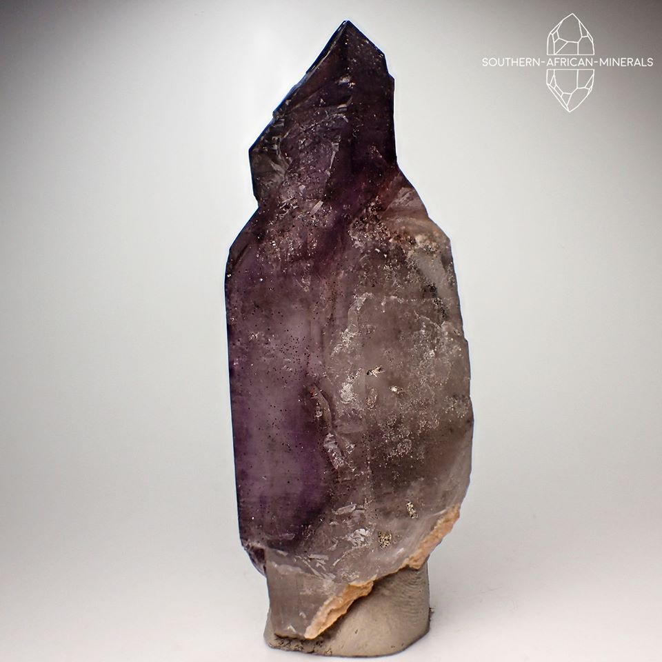 Brandberg Lustrous Amethyst Smoky Quartz Crystal, Goboboseb, Namibia