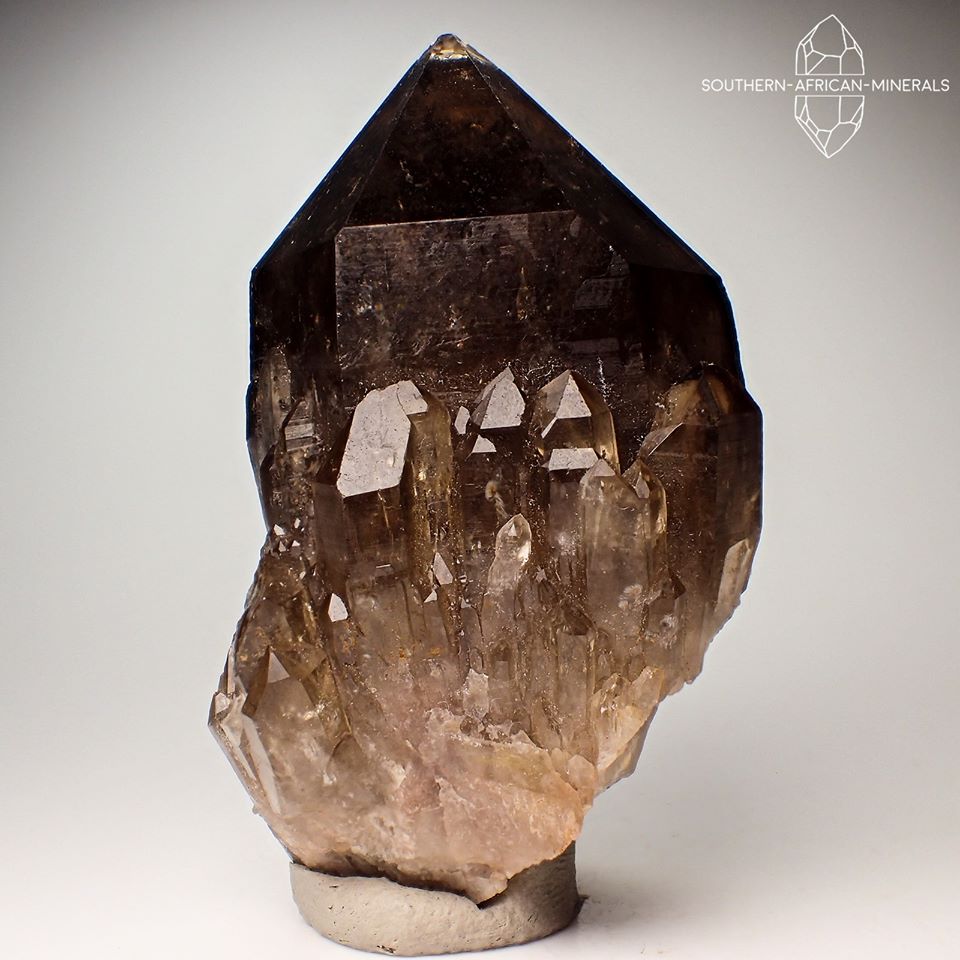 Smoky Citrine Quartz Crystal Specimen (Kundalini Quartz), Luena, Haut-Katanga, DRC