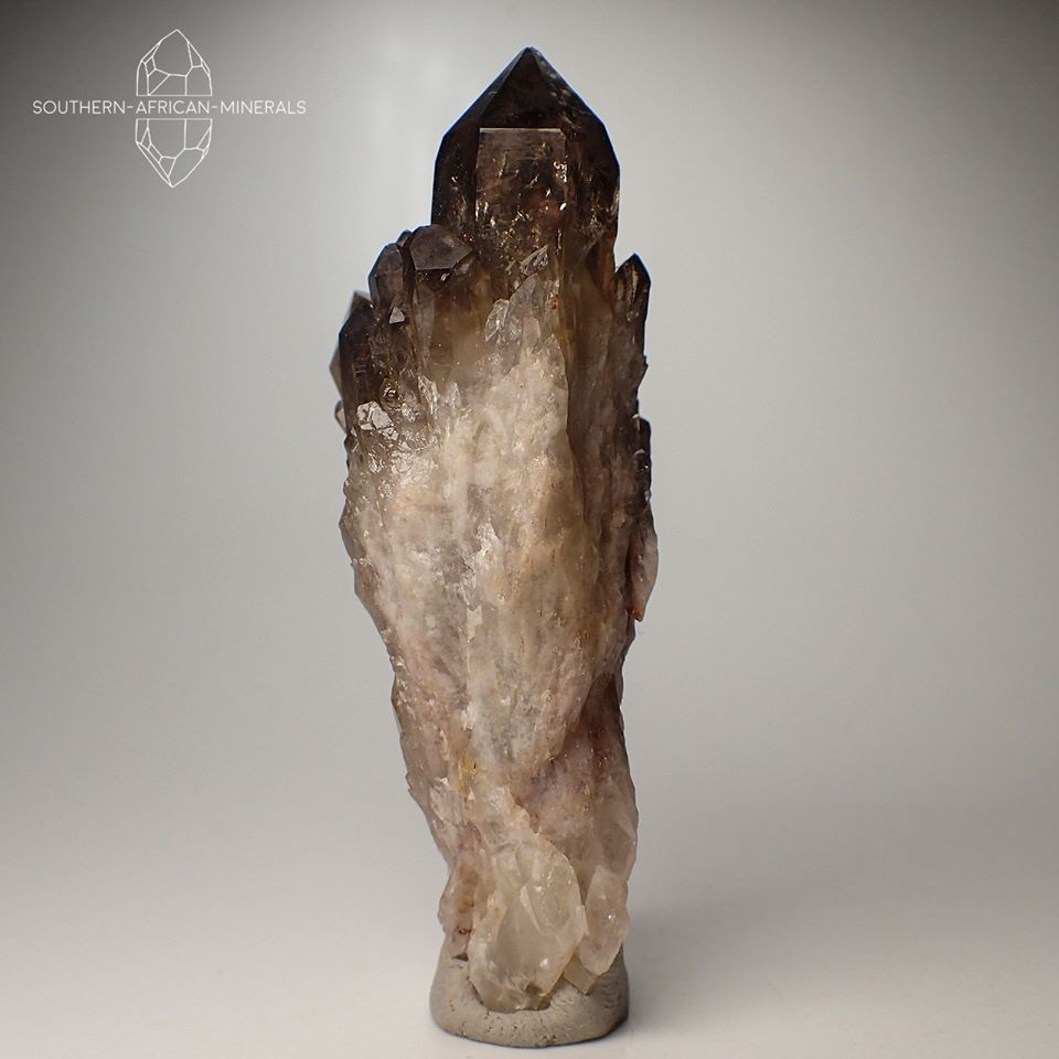 Smoky Citrine Quartz Crystal Specimen (Kundalini Quartz), Luena, Haut-Katanga, DRC