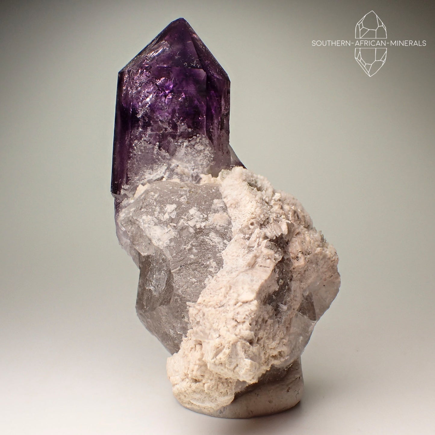 Brandberg Elestial Amethyst Quartz Crystal on Matrix, Goboboseb, Namibia