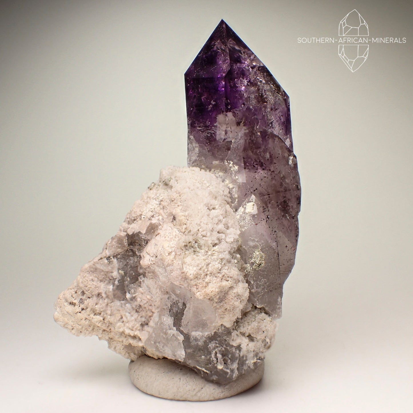 Brandberg Elestial Amethyst Quartz Crystal on Matrix, Goboboseb, Namibia