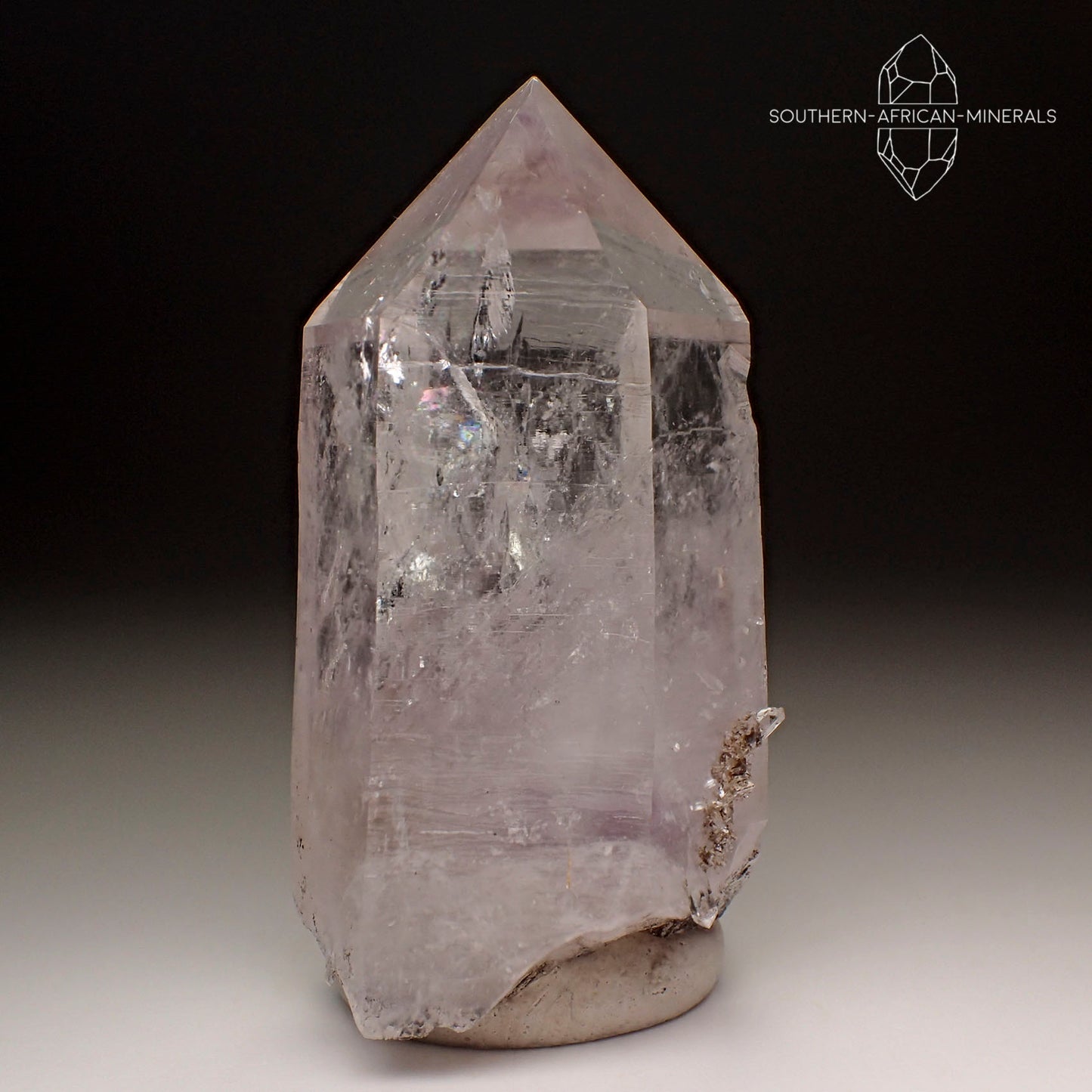 Brandberg Enhydro Light Amethyst Quartz Crystal, Goboboseb, Namibia