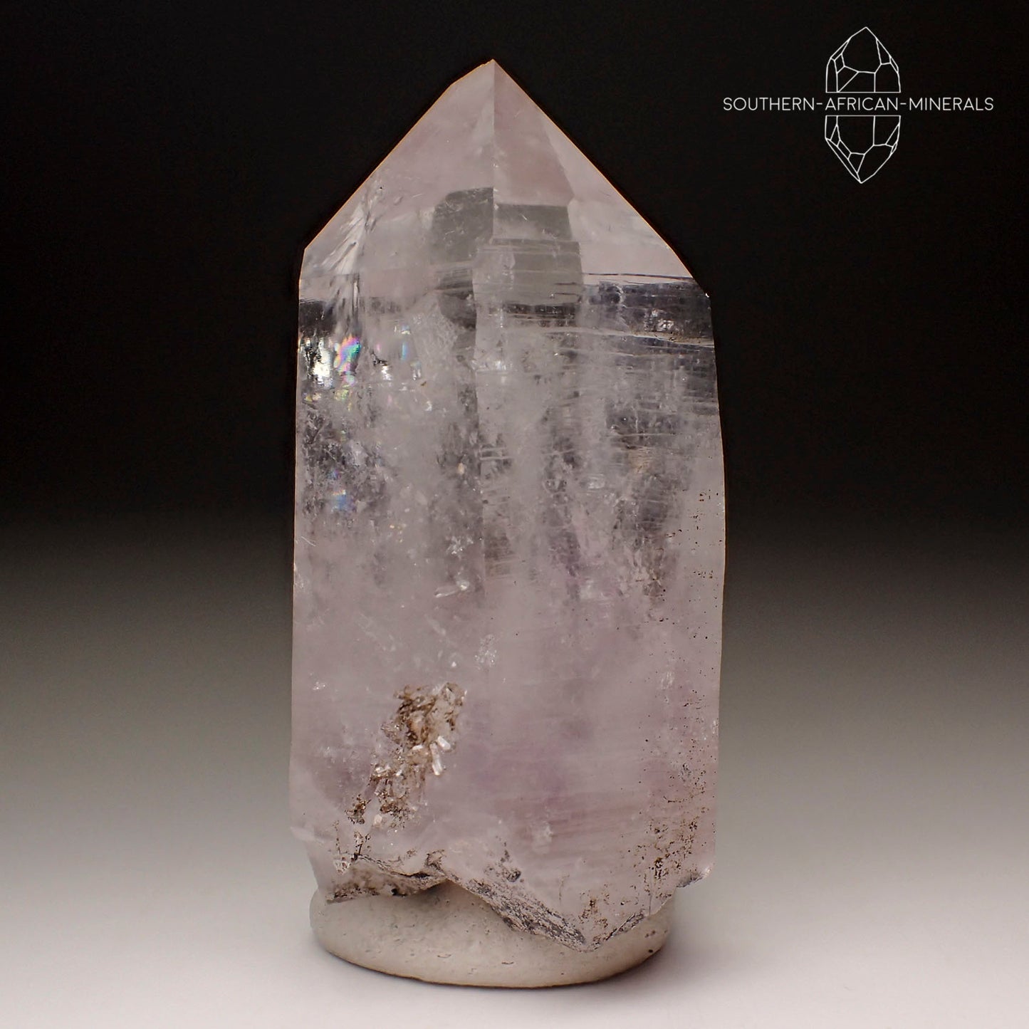 Brandberg Enhydro Light Amethyst Quartz Crystal, Goboboseb, Namibia