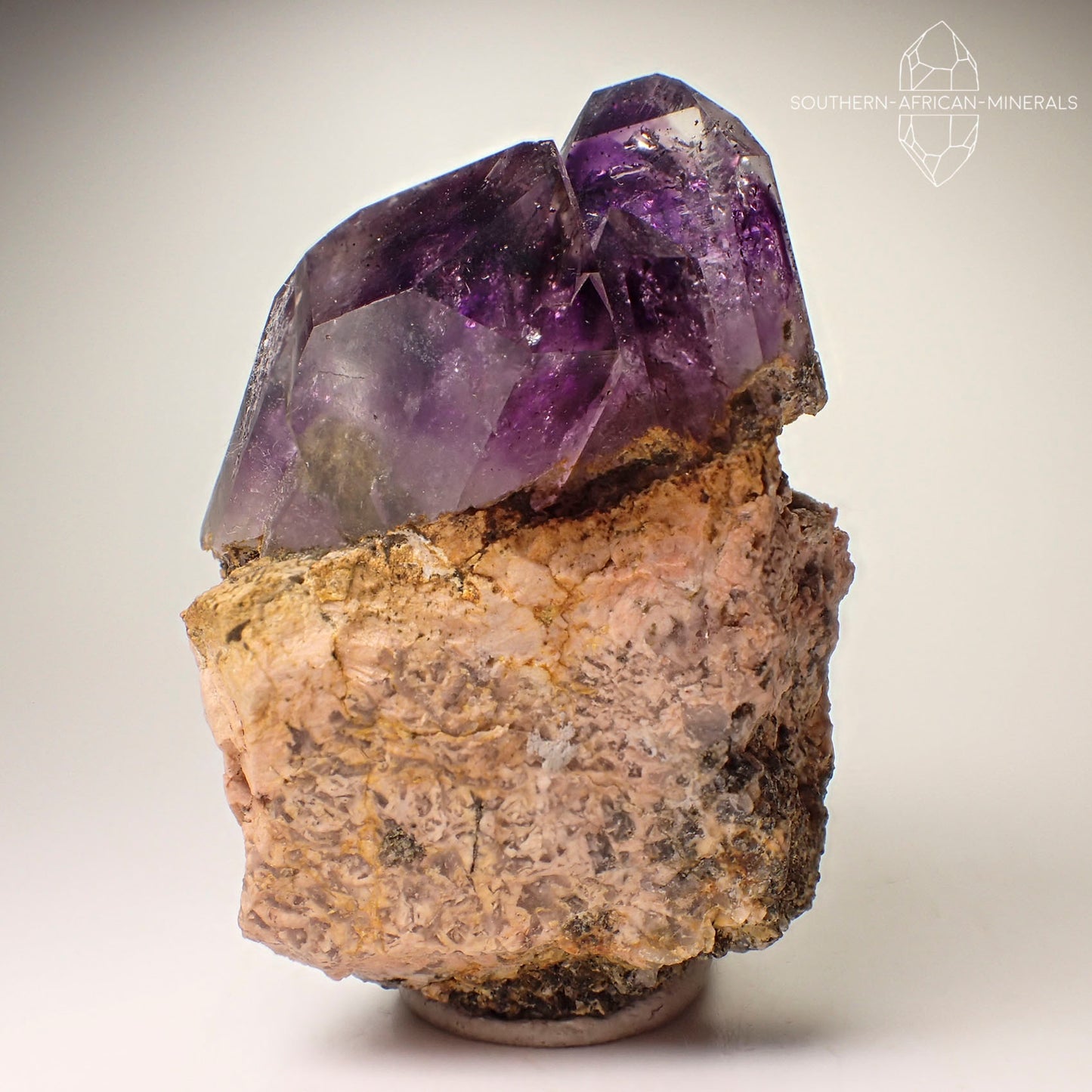 Brandberg Amethyst Quartz Cluster on Matrix, Goboboseb, Namibia
