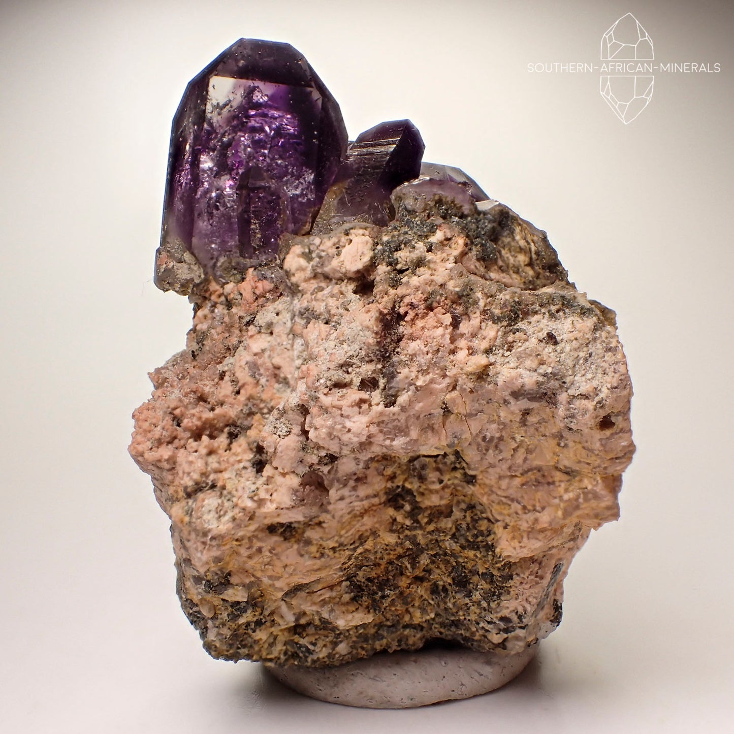 Brandberg Amethyst Quartz Cluster on Matrix, Goboboseb, Namibia