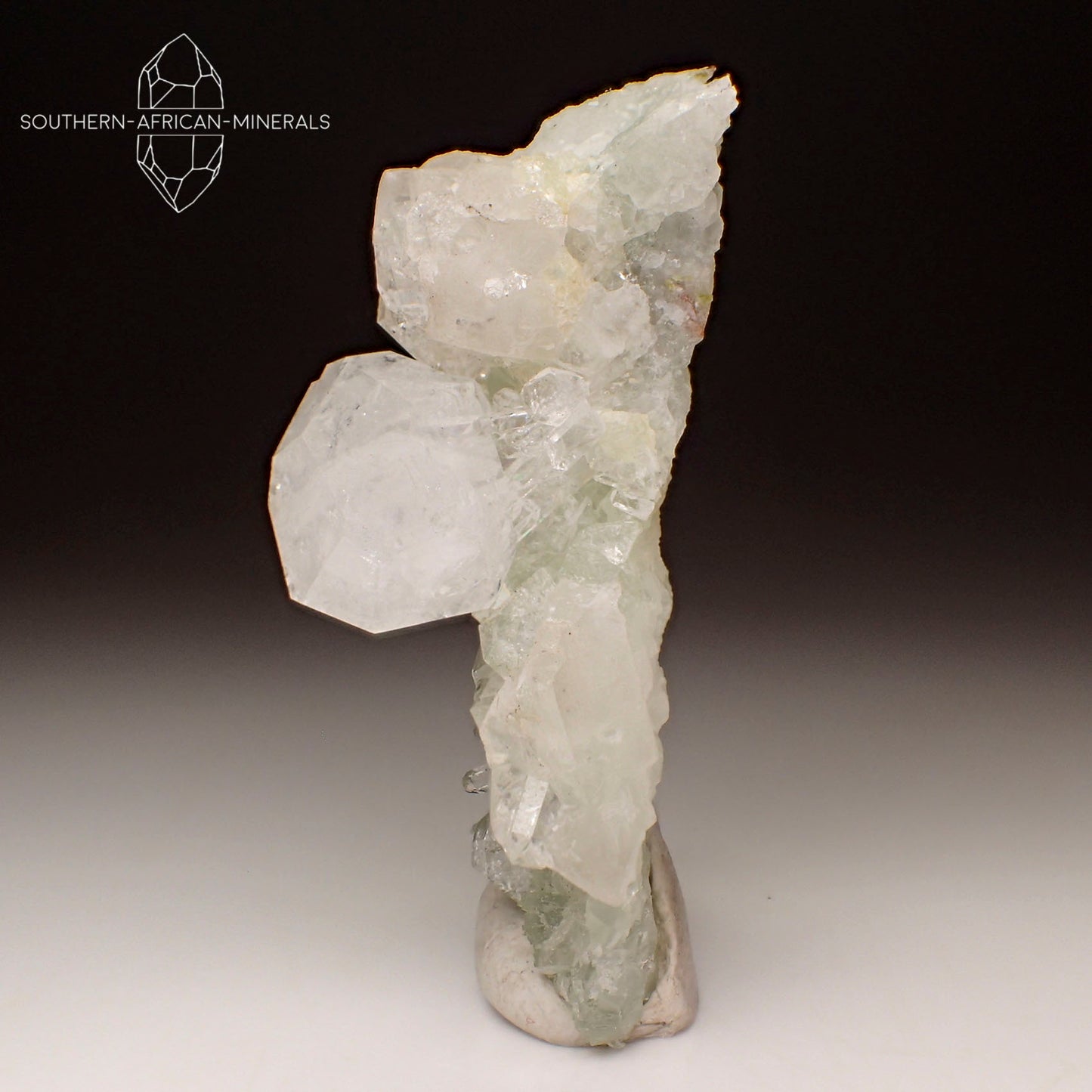 Brandberg Prehnite, Calcite and Quartz Cluster, Goboboseb, Namibia