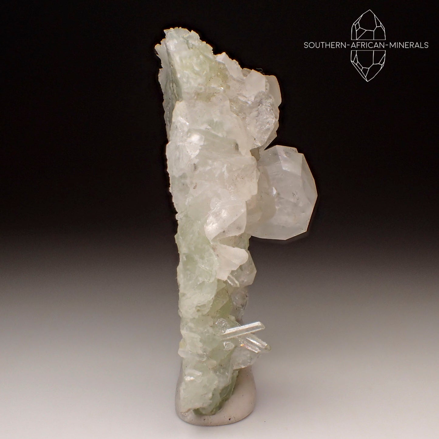 Brandberg Prehnite, Calcite and Quartz Cluster, Goboboseb, Namibia