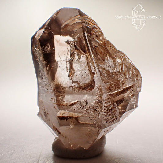 Brandberg 'Herkimer Like' Smoky Window Quartz Crystal, Goboboseb, Namibia