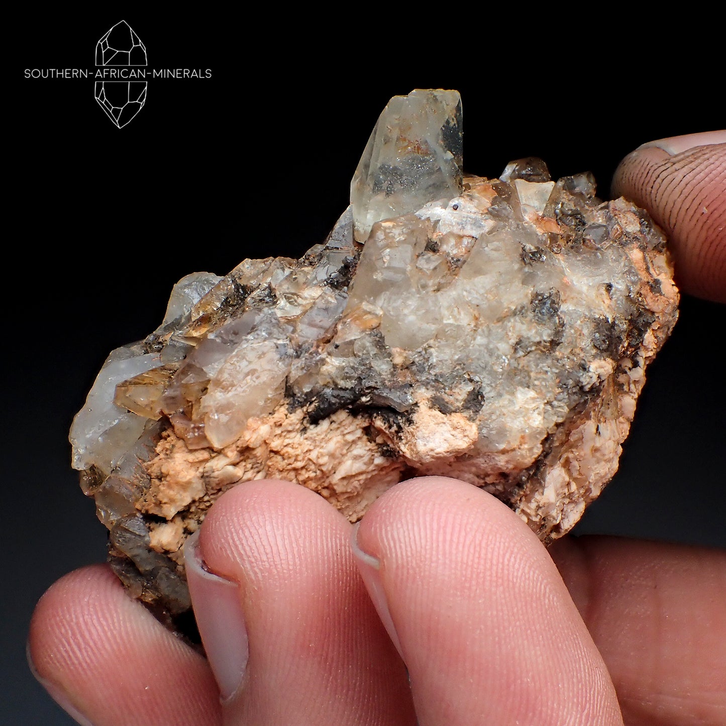 Topaz Crystal on Matrix Specimen, Klein Spitzkoppe, Namibia