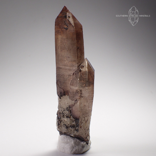 Desert Phantom Quartz Crystal with Hematite, Southern Namibia