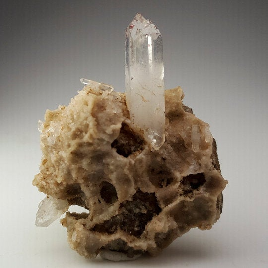 Brandberg Quartz Crystals on Matrix with Quartz Coating, Goboboseb, Namibia