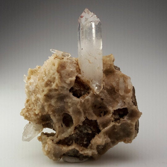Brandberg Quartz Crystals on Matrix with Quartz Coating, Goboboseb, Namibia