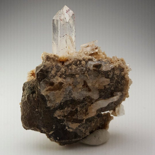 Brandberg Quartz Crystals on Matrix with Quartz Coating, Goboboseb, Namibia