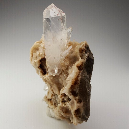 Brandberg Quartz Crystals on Matrix with Quartz Coating, Goboboseb, Namibia