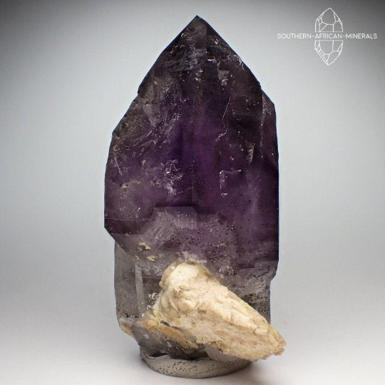 Brandberg Lustrous Amethyst Smoky Quartz Crystal, Goboboseb, Namibia