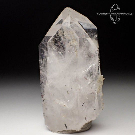 Brandberg Lustrous Quartz Crystal Twin with Hematite, Goboboseb, Namibia