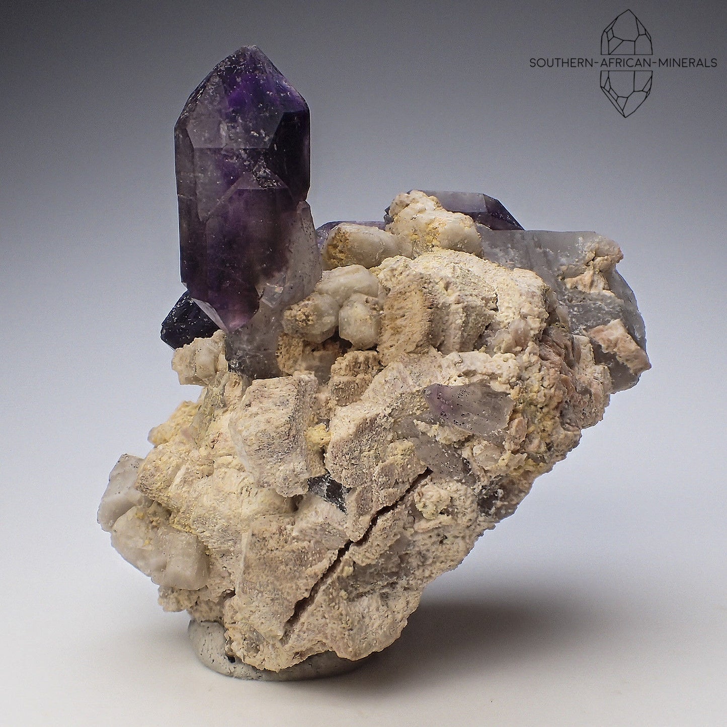 Brandberg Amethyst Quartz Crystal Sceptre Specimen, Goboboseb, Namibia