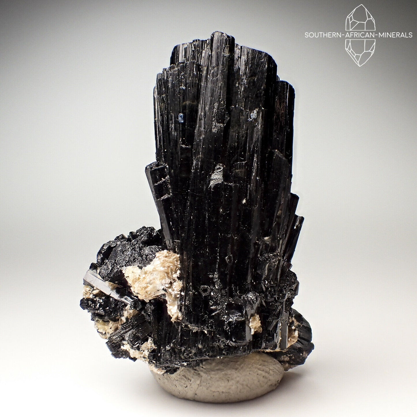 Lustrous Black Tourmaline Crystal Specimen, Erongo, Namibia