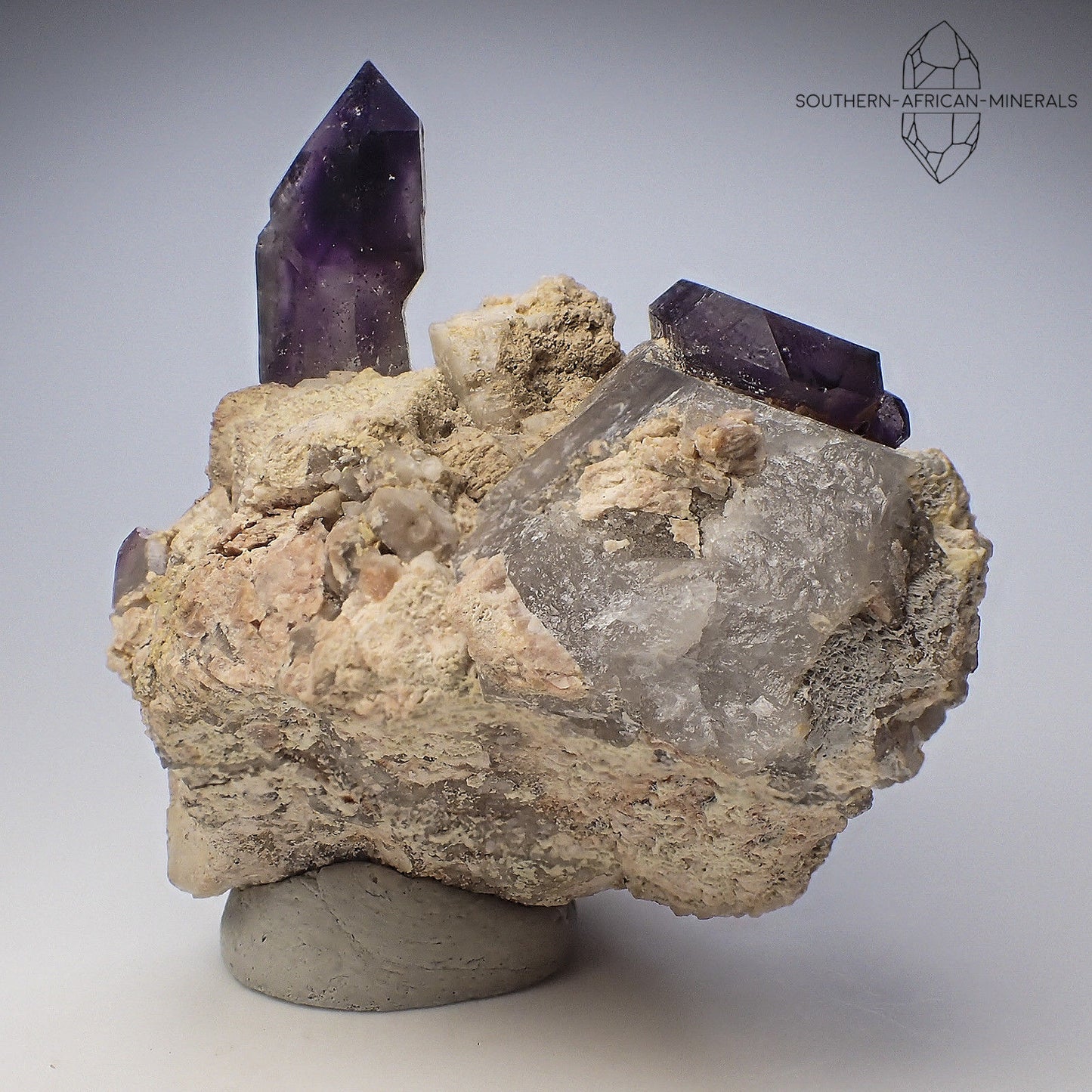 Brandberg Amethyst Quartz Crystal Sceptre Specimen, Goboboseb, Namibia