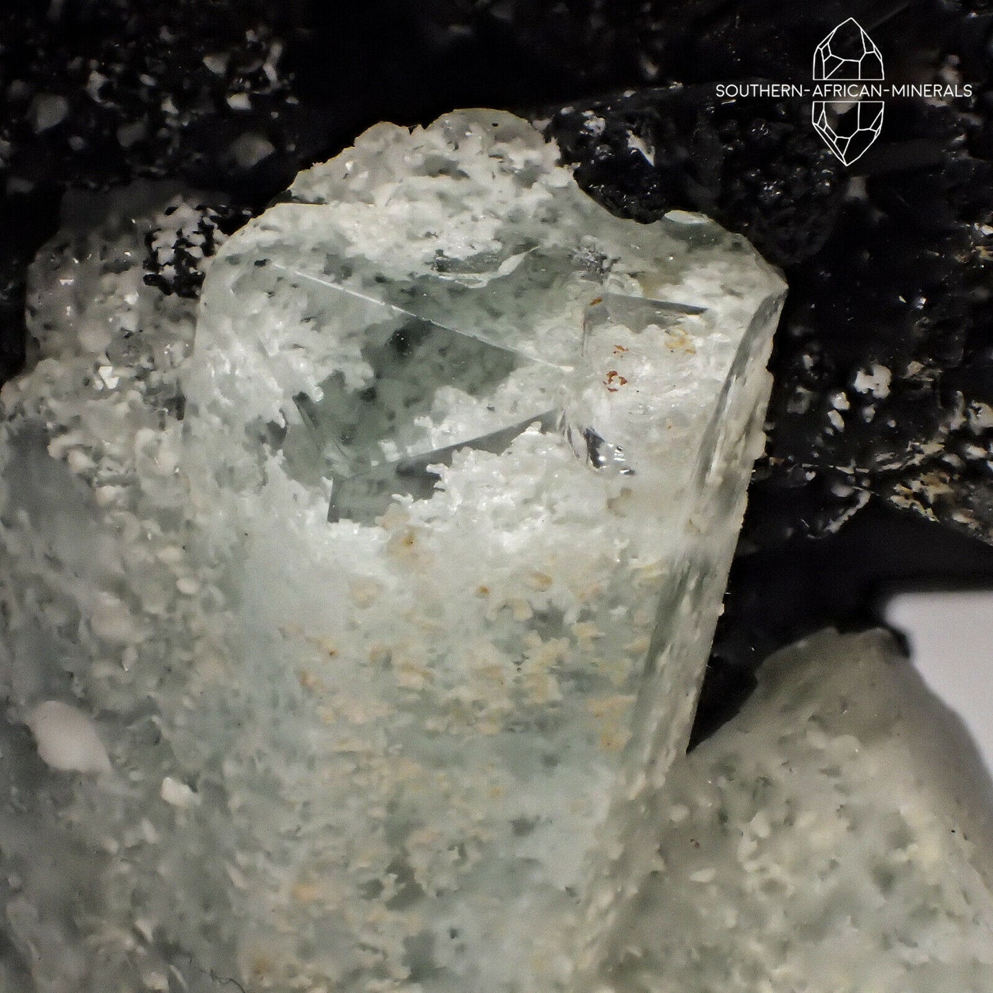Aquamarine with Black Tourmaline Star-burst, Erongo, Namibia