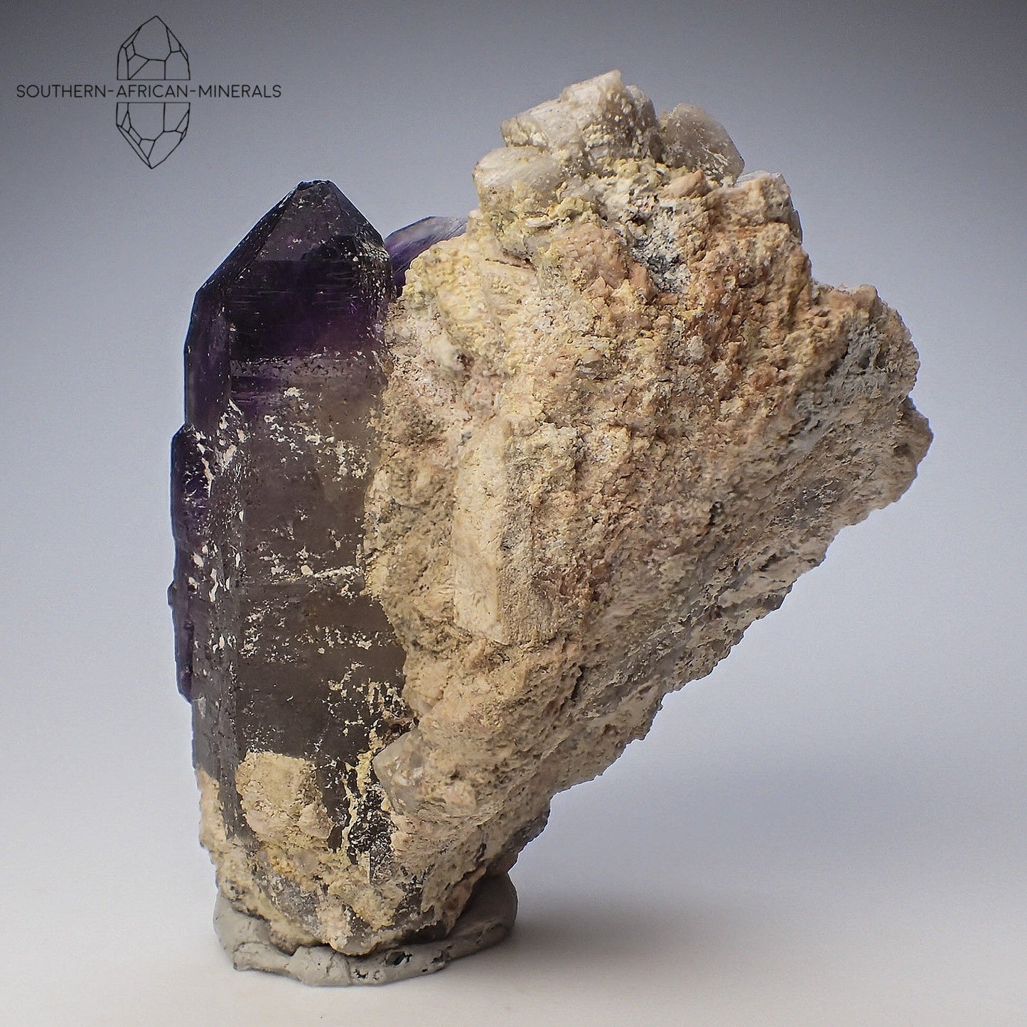 Brandberg Amethyst Quartz Crystal Sceptre Specimen, Goboboseb, Namibia