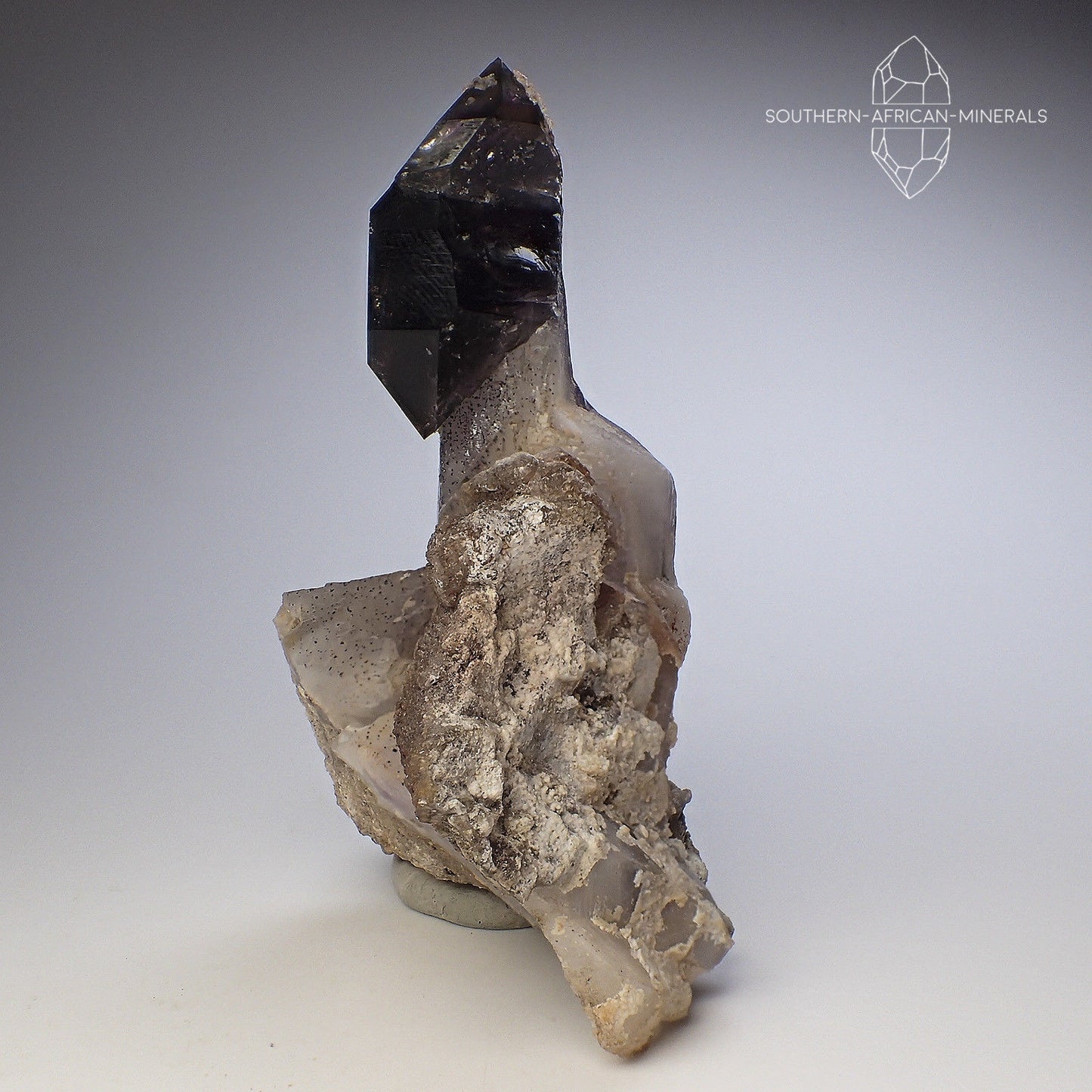 Brandberg Amethyst Smoky Quartz Sceptre Crystal Specimen, Goboboseb, Namibia
