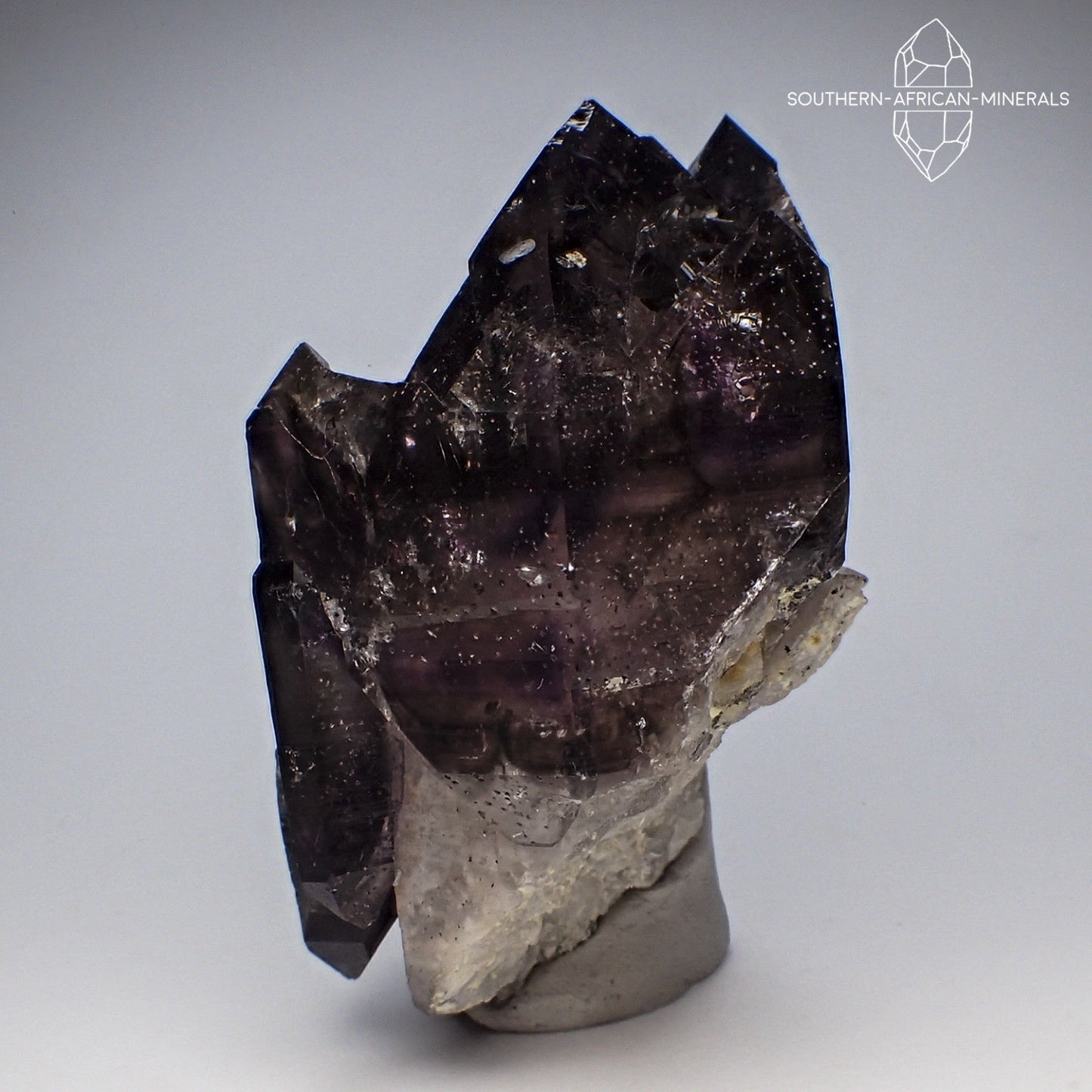 Brandberg Lustrous Elestial Amethyst Smoky Quartz Crystal, Goboboseb, Namibia