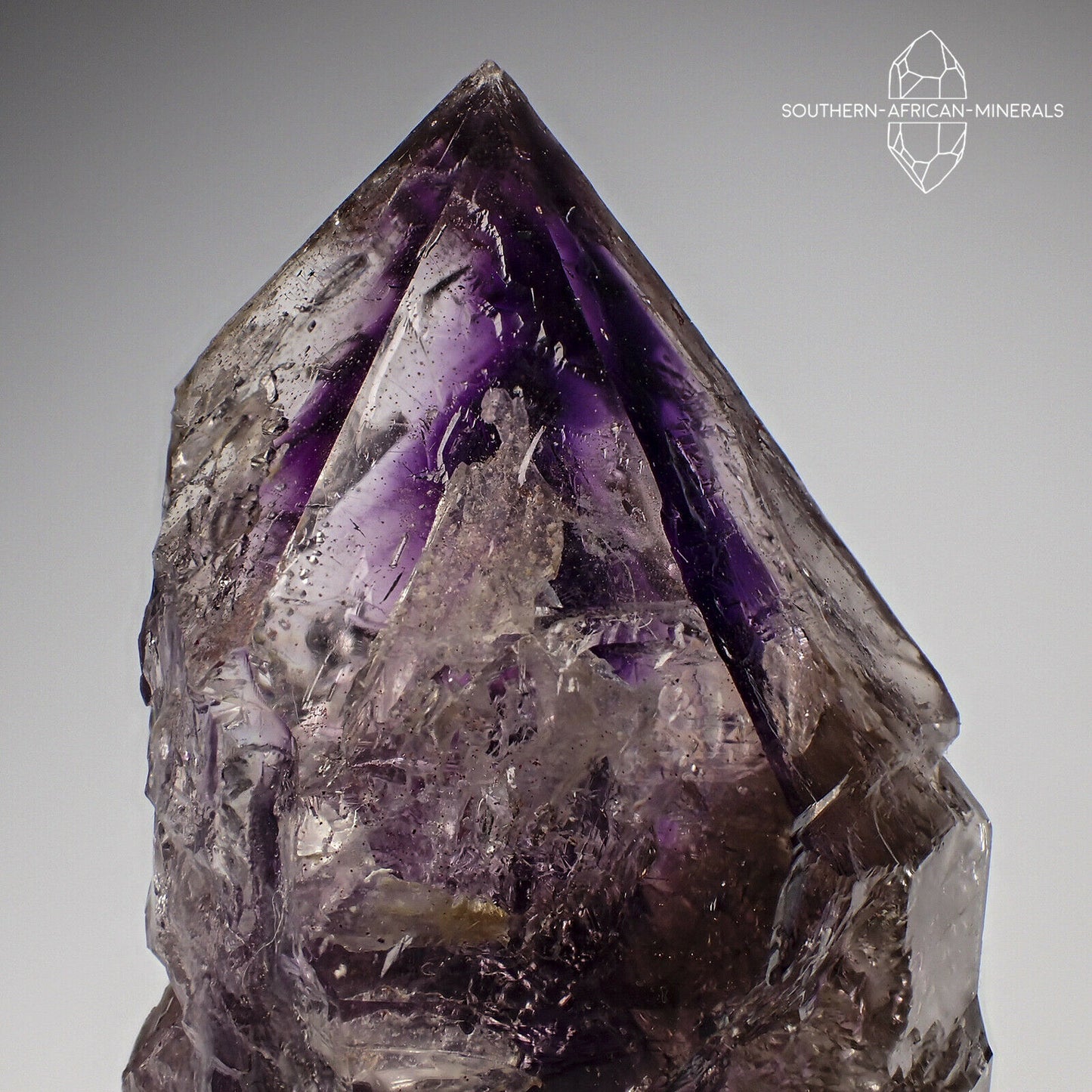 Brandberg Lustrous Royal Amethyst Window Quartz Crystal, Goboboseb, Namibia