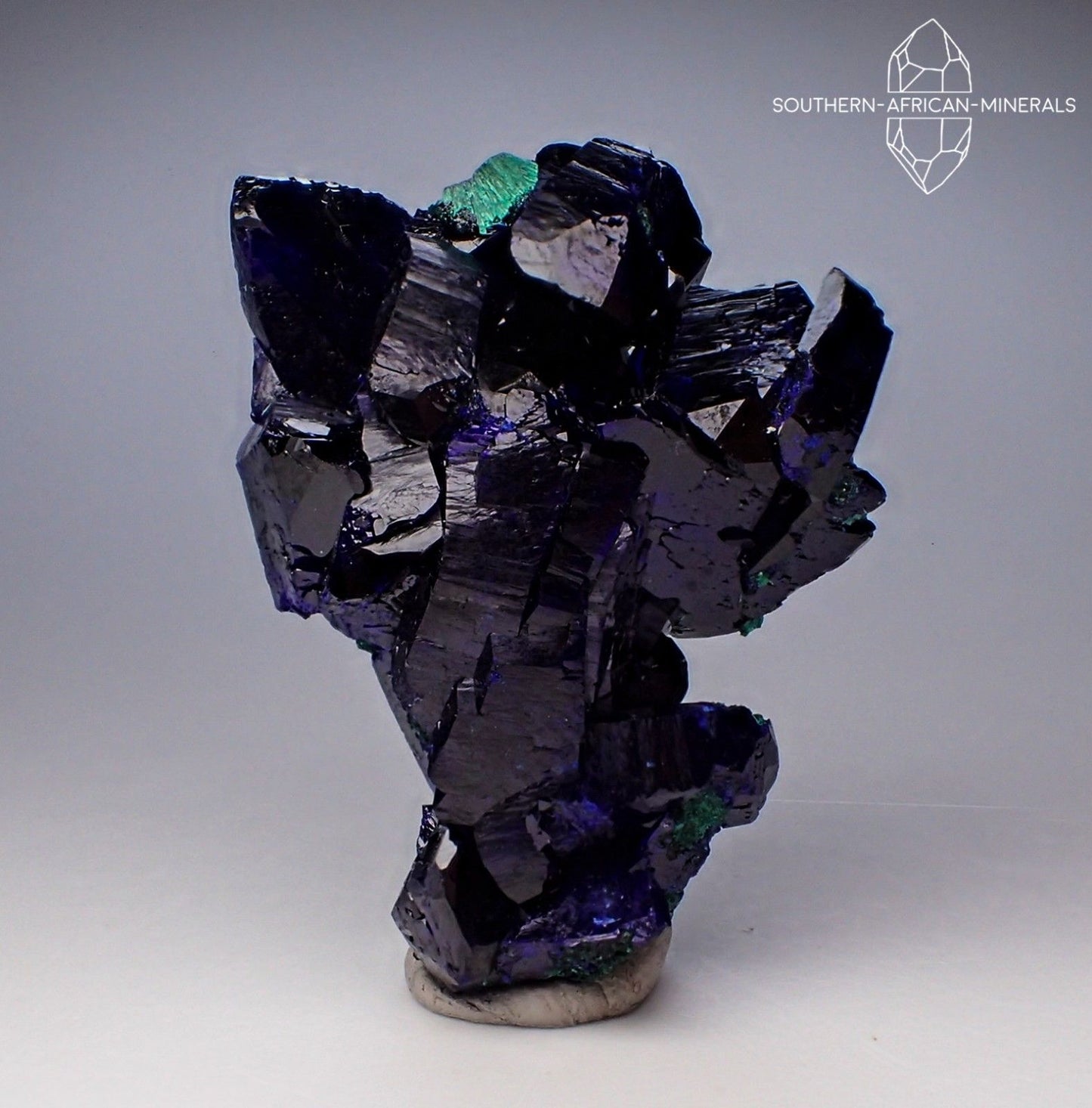 Azurite with Malachite Crystal Specimen, Touissit-Bou Beker District, Morocco