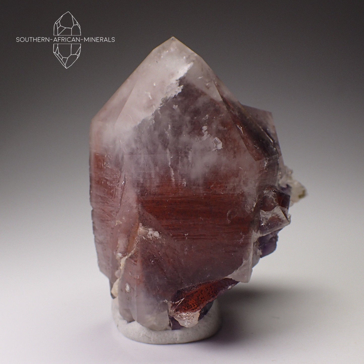 Orange River Quartz Crystal with Hematite Phantom, Northern Cape, South Africa
