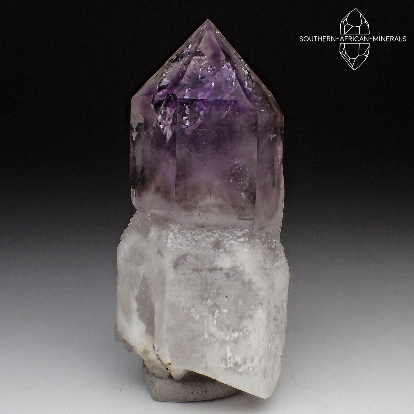 Brandberg Lustrous Amethyst Reverse Sceptre Quartz Crystal, Goboboseb, Namibia