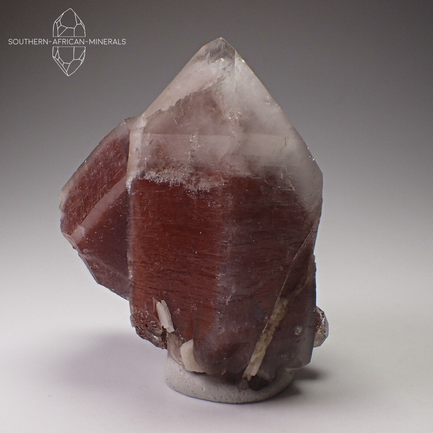 Orange River Quartz Crystal with Hematite Phantom, Northern Cape, South Africa