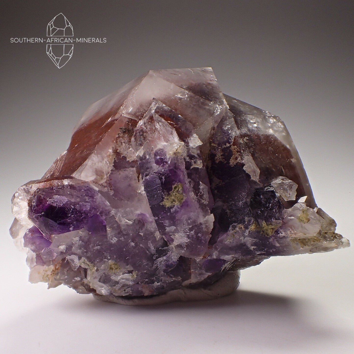 Orange River Quartz Crystal with Hematite Phantom, Northern Cape, South Africa
