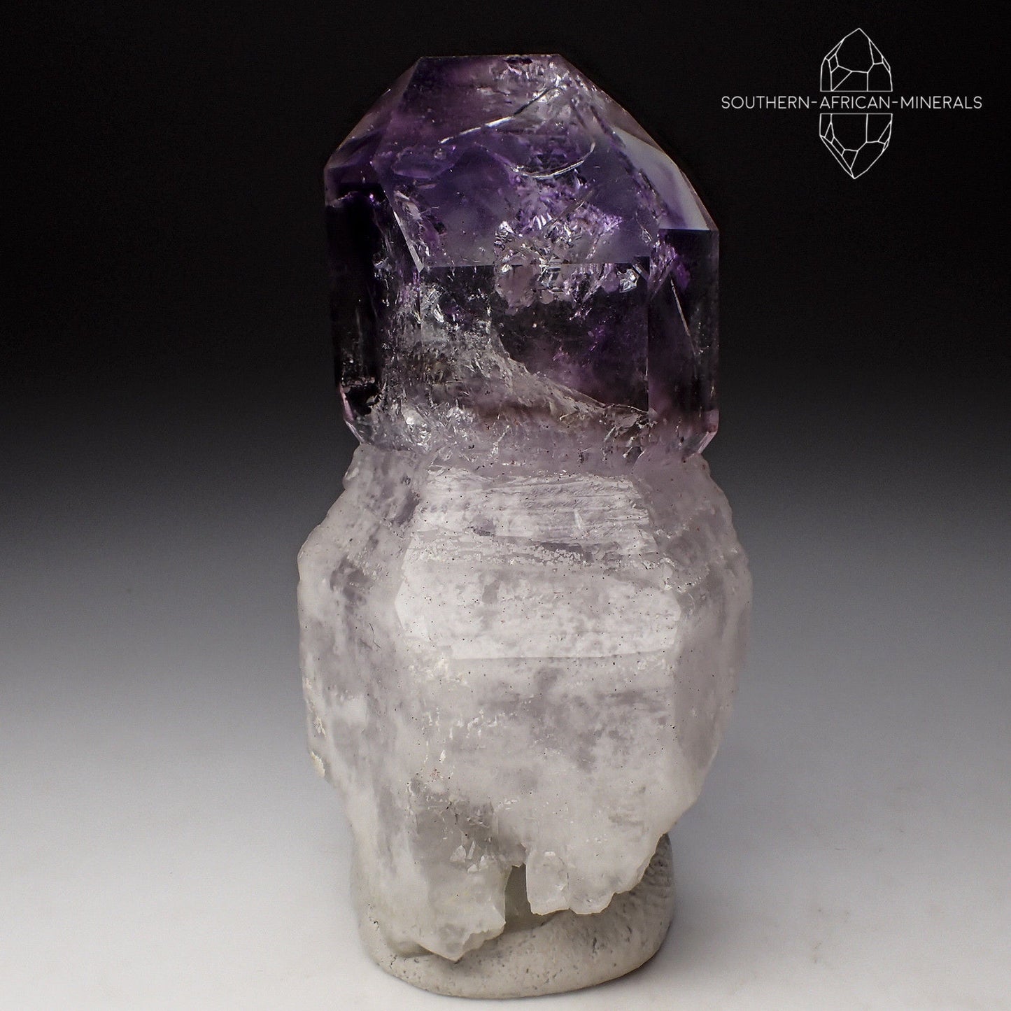 Brandberg Royal Amethyst Reverse Sceptre Quartz Crystal, Goboboseb, Namibia