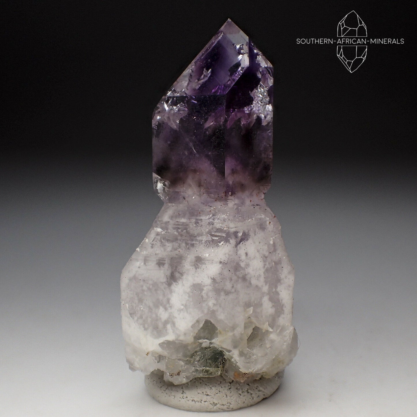 Brandberg Royal Amethyst Reverse Sceptre Quartz Crystal, Goboboseb, Namibia